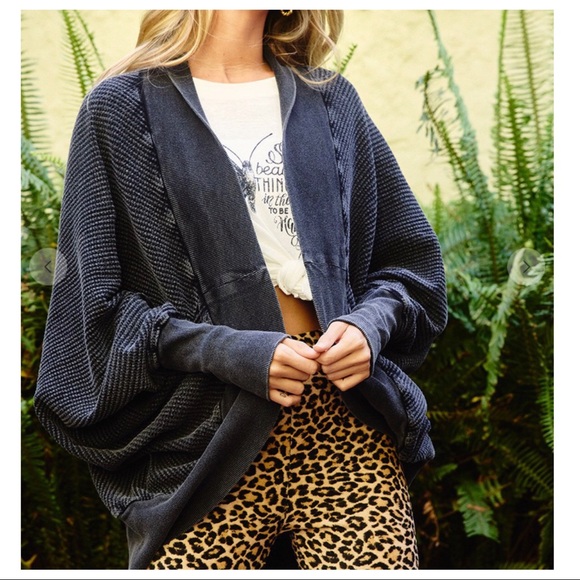 Absolutely Fabulous Mineral-washed Shawl Cardigan Jacket - Picture 5 of 6